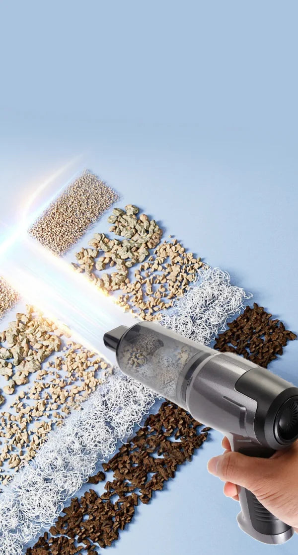 Aspirateur Souffleur Sans Fil 80W Double Batterie 7 Accessoires Robuste AM80