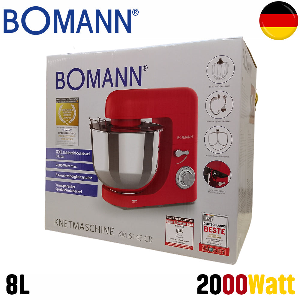 pétrin bomann 2000w / 8 L - ROBOT  double crochet