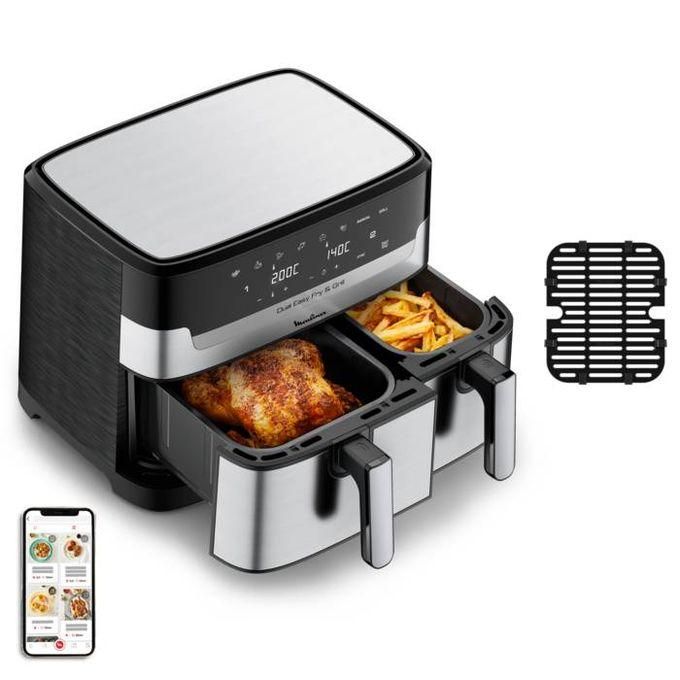Moulinex Friteuse sans Huile 8,3 L en acier inoxydable 2 Panier