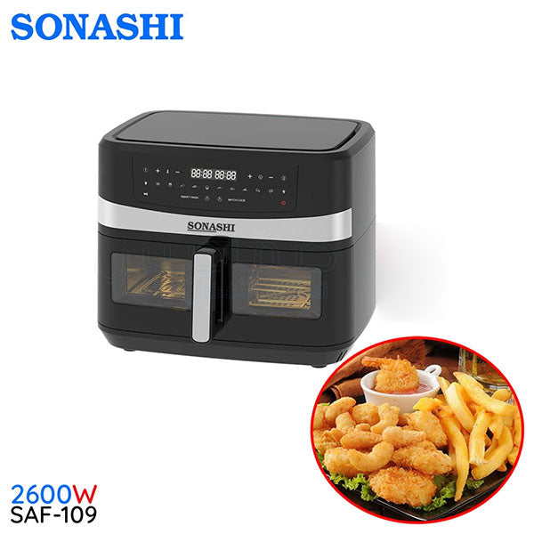 Sonashi Friteuse à Air Numérique Double Bac 10L