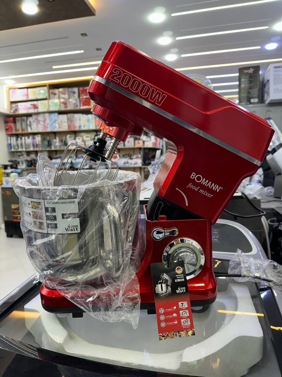 pétrin bomann 2000w / 8 L - ROBOT  double crochet