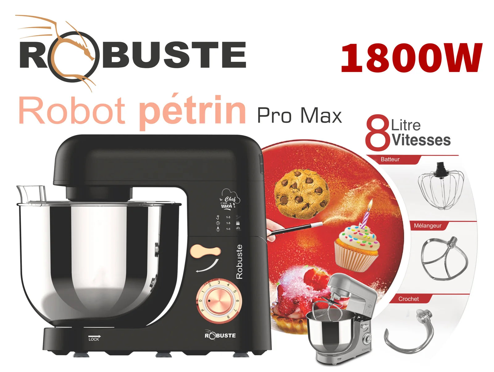 Robuste Robot pétrin PRO MAX